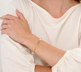 Honora Cultured Pearl Chain Gold-Over Sterling Silver Bracelet Avg